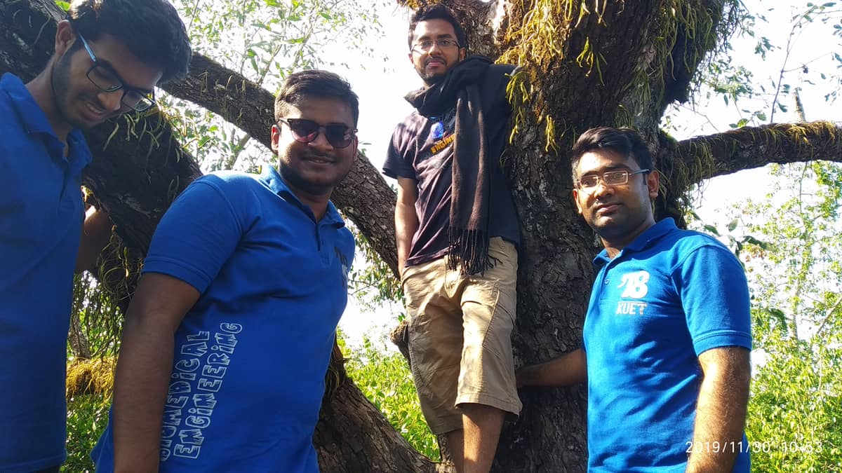 সুন্দরবনে গাছে উঠেছে বানর