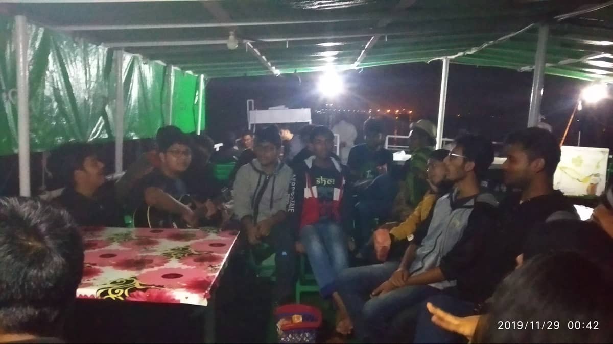 লঞ্চের ডেকে আড্ডা চলে গভীর রাত ধরে